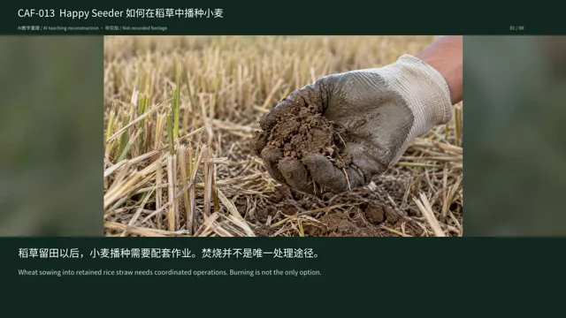 Happy Seeder 如何在稻草中播种小麦