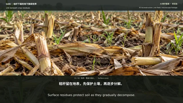 秸秆下面的地下微观世界