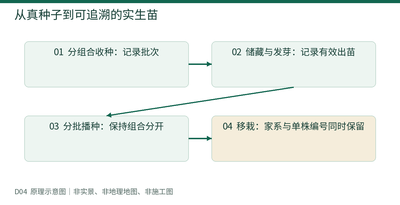从真种子到可追溯的实生苗