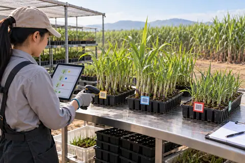健康种苗数字交付系统 / Healthy planting-material traceability — AI-generated concept