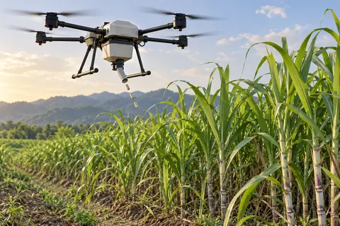 天敌或生物防治材料投放无人机 / Biological control release drone — AI-generated concept