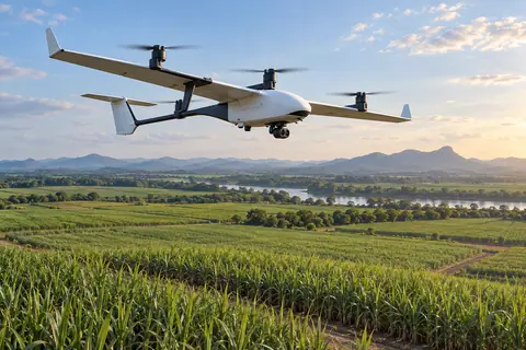 固定翼或复合翼大范围测绘平台 / Fixed-wing and VTOL mapping platforms — AI-generated concept
