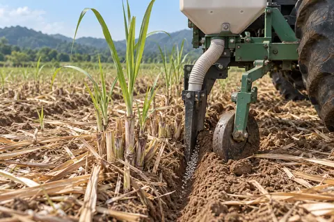 贴根区定位施肥机 / Root-zone fertilizer placement — AI-generated concept